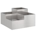 Miniatyrbillede 4 af 11: vidaXL Haveplanter Sølv Rustfrit stål 80 x 80 x 48 cm Plantere