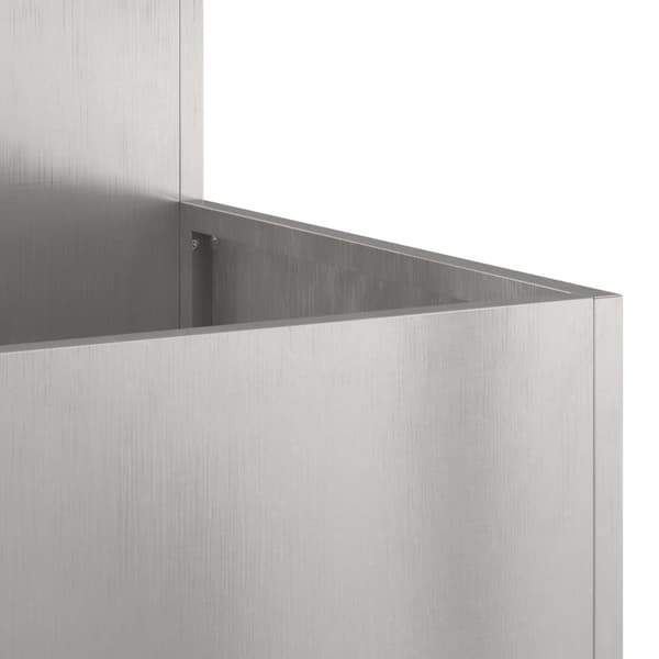 vidaXL Havekrukke Sølv Rustfrit stål 100 x 100 x 48 cm Krukker