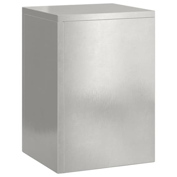 vidaXL uteplanteholdere søyle 2 stk 24x24x35 cm rustfritt stål