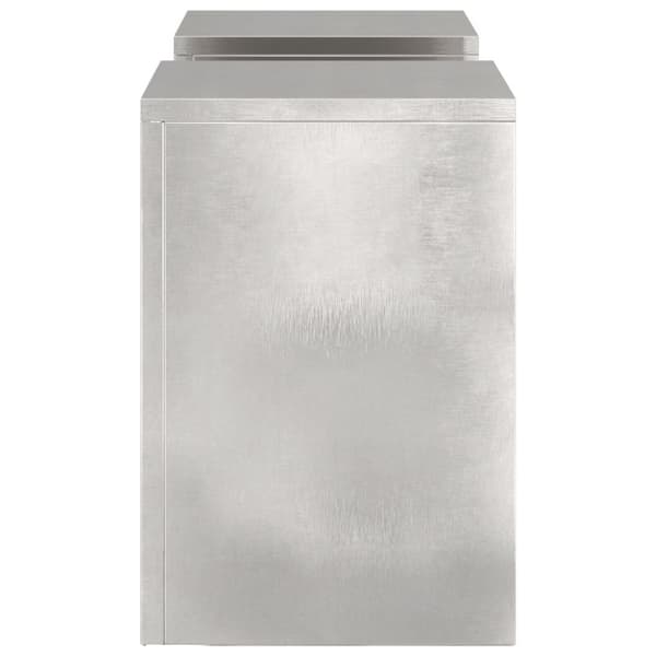 vidaXL uteplanteholdere søyle 2 stk 24x24x35 cm rustfritt stål