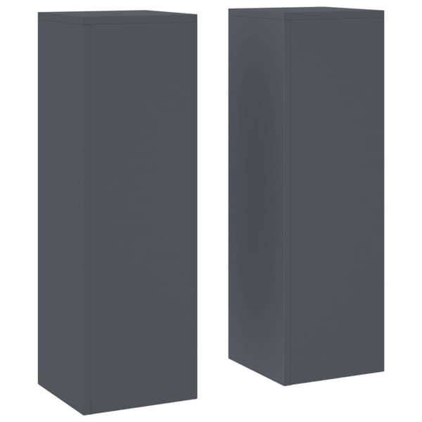 vidaXL Utendørs Plante Stativ 2 stk Antrasitt 24x24x75 cm Stål