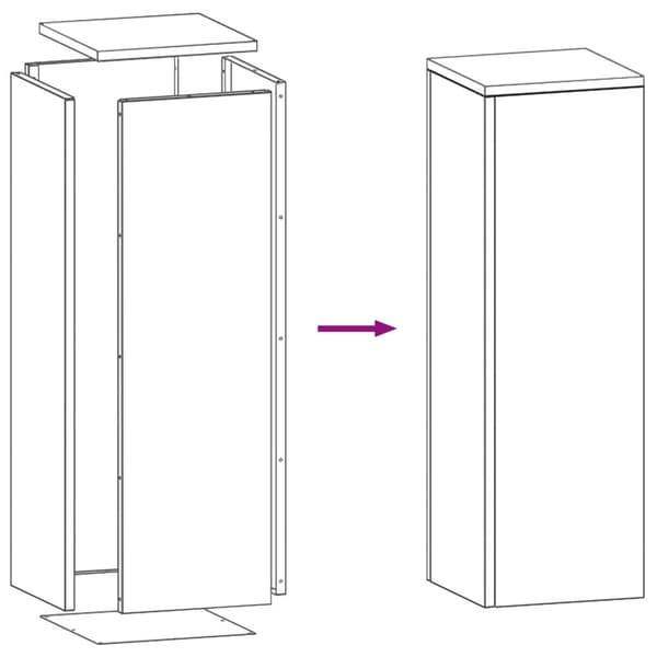 vidaXL Utendørs Plante Stativ 2 stk Antrasitt 24x24x75 cm Stål