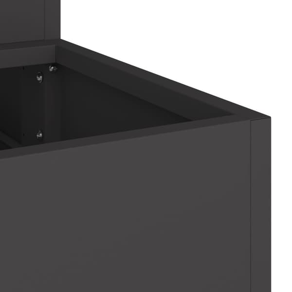 vidaXL Hagekasse 3-lags 90x90x35 cm Svart Stål