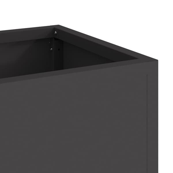 vidaXL Høyt Hagebedd 100x26x82 cm Svart Stål