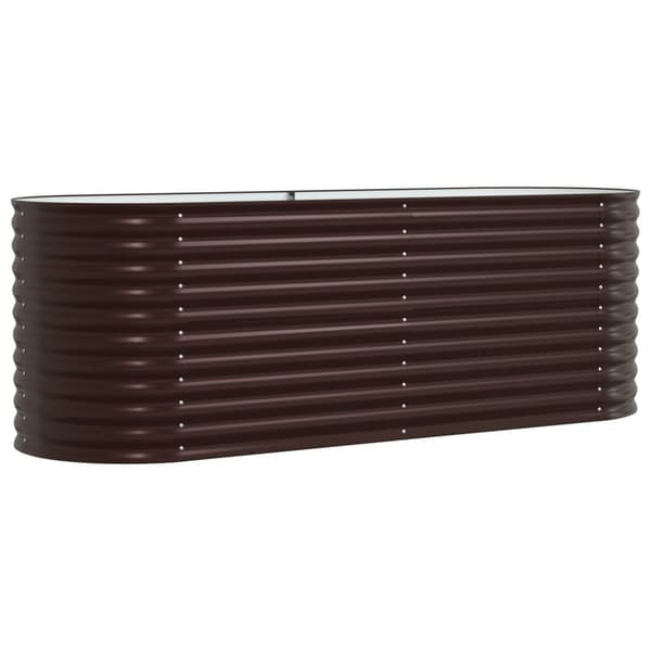 vidaXL Hagehevet Bed Brun 240x80x81 cm Galvanisert Stål