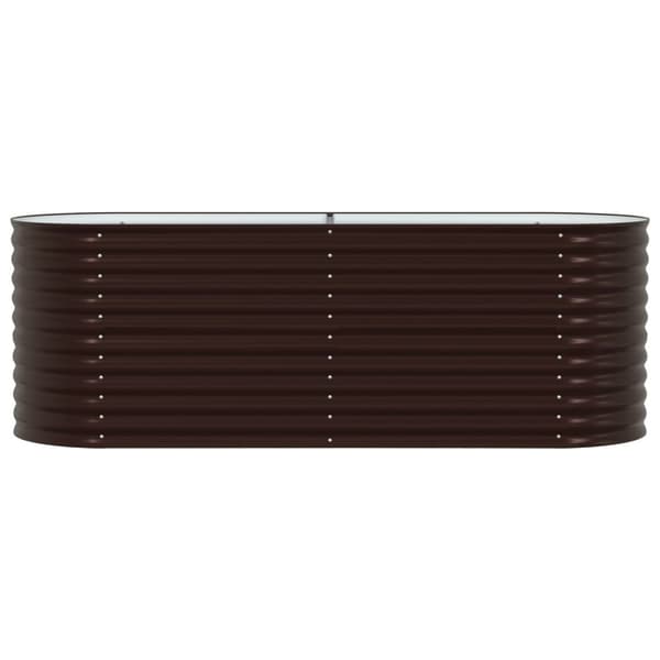 vidaXL Hagehevet Bed Brun 240x80x81 cm Galvanisert Stål