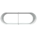 Miniatyrbilde 9 av 11: vidaXL Hagehevet Bed Brun 240x80x81 cm Galvanisert Stål