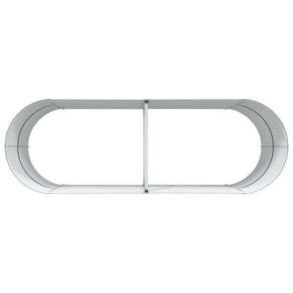 vidaXL Hagehevet Bed Brun 240x80x81 cm Galvanisert Stål