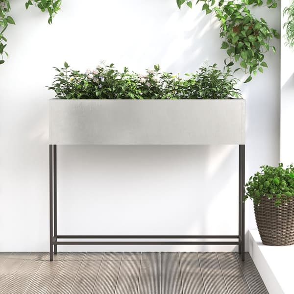 vidaXL Hevet Hagebed 100x26x82 cm Rustfritt Stål