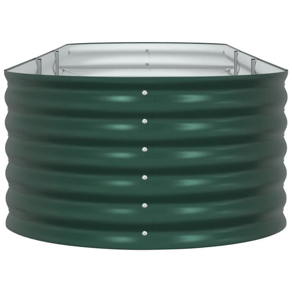 vidaXL Trädgårdsbädd Grön Galvat stål 320 x 80 x 44 cm Hållbar
