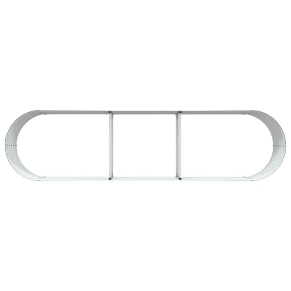 vidaXL Trädgårdsbädd Grön Galvat stål 320 x 80 x 44 cm Hållbar