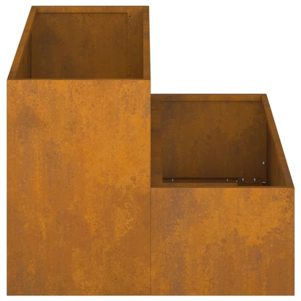 vidaXL Puutarhapenkit 2-Tasoinen 100x60x45 cm Säänkestävä Teräs