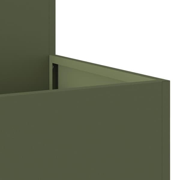 vidaXL Haveplantekasse Olive grøn Koldvalset stål 80 x 80 x 48 cm