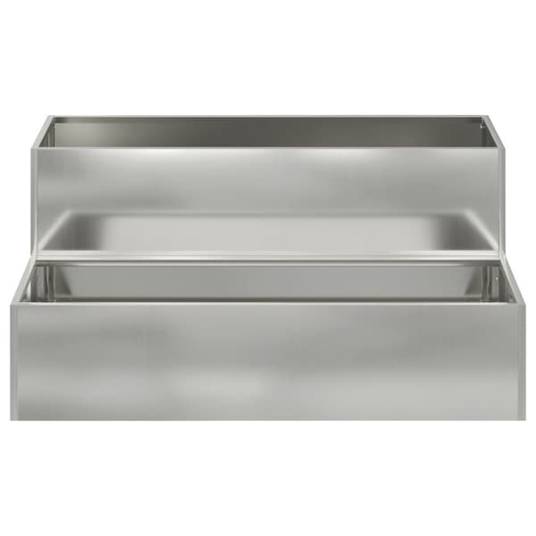 vidaXL Haveplantekasse Galvaniseret stål 100 x 60 x 45 cm Slidstærk
