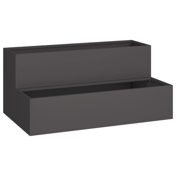 vidaXL Trädgårdsplanterare Svart Plast 100 x 60 x 45 cm Planterare