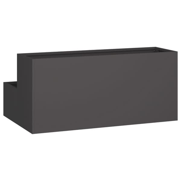 vidaXL Trädgårdsplanterare Svart Plast 100 x 60 x 45 cm Planterare