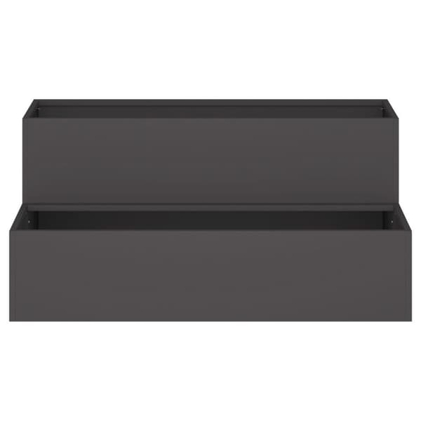vidaXL Trädgårdsplanterare Svart Plast 100 x 60 x 45 cm Planterare
