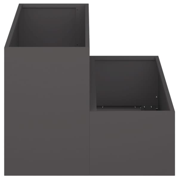vidaXL Trädgårdsplanterare Svart Plast 100 x 60 x 45 cm Planterare