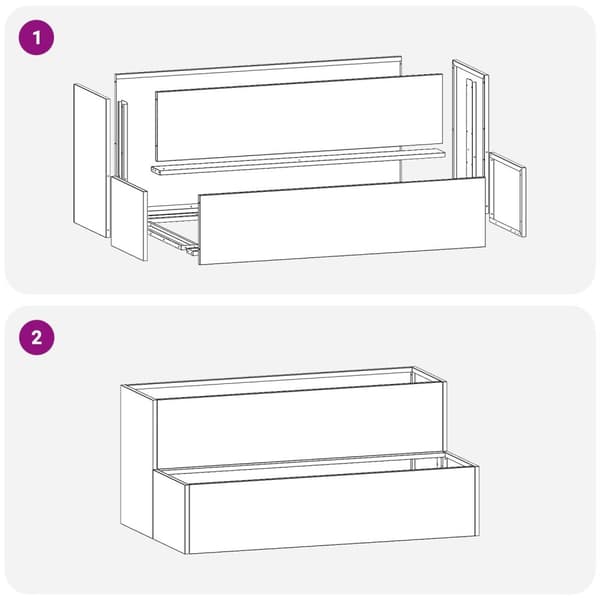 vidaXL Trädgårdsplanterare Svart Plast 100 x 60 x 45 cm Planterare