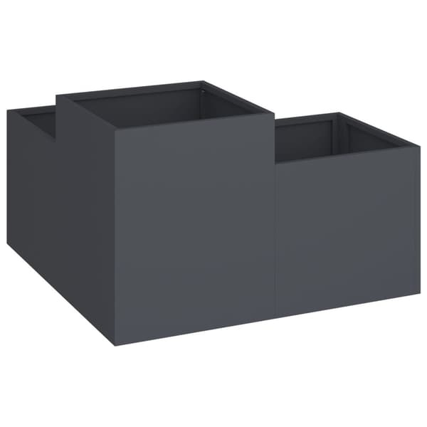 vidaXL Hageplantekasse 80x80x48 cm Antrasitt Stål