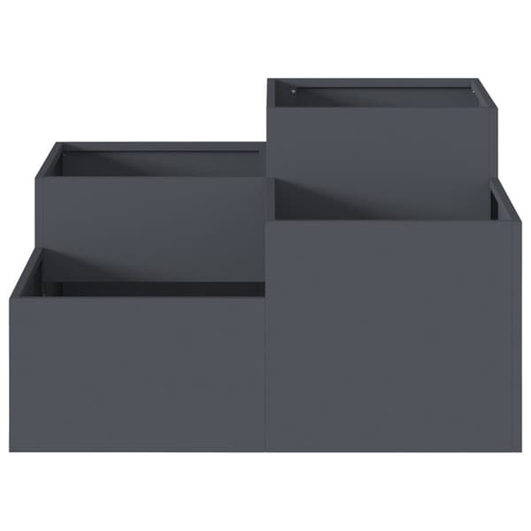 vidaXL Hageplantekasse 80x80x48 cm Antrasitt Stål