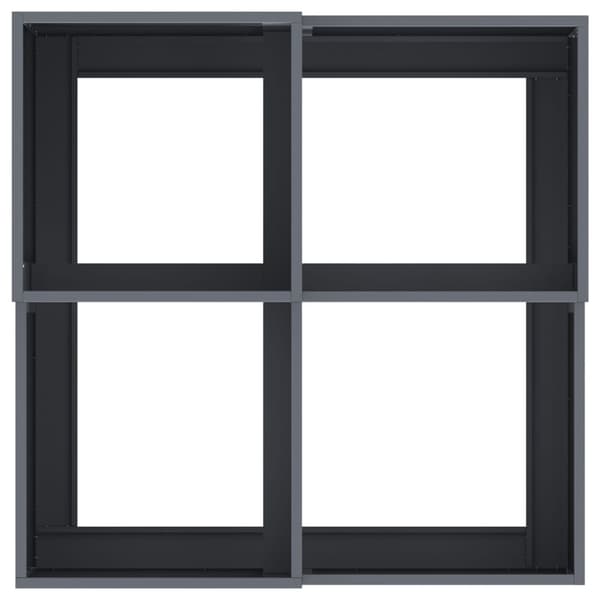 vidaXL Hageplantekasse 80x80x48 cm Antrasitt Stål