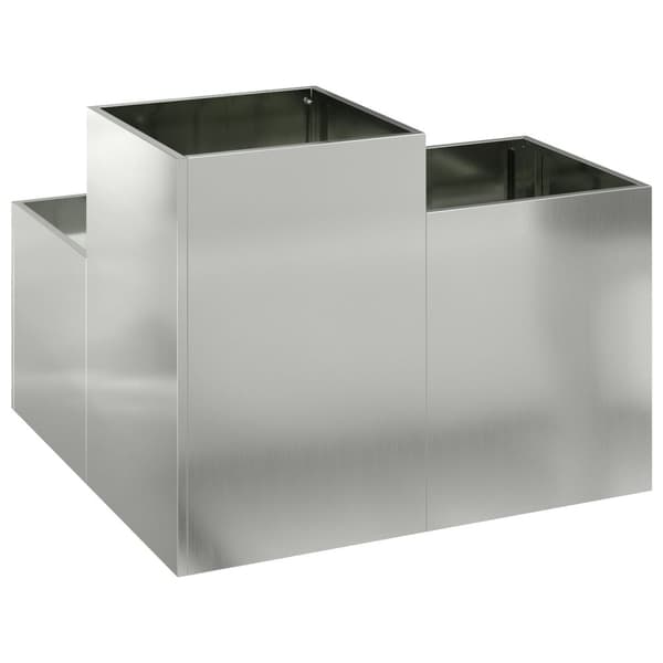 vidaXL Have Planter Grå Galvaniseret stål 80 x 80 x 60 cm Planter