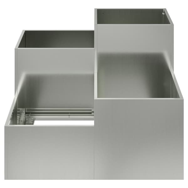 vidaXL Have Planter Grå Galvaniseret stål 80 x 80 x 60 cm Planter