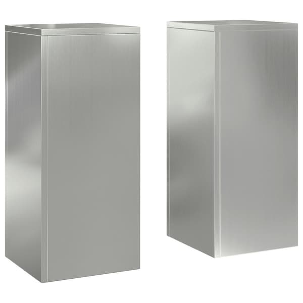 vidaXL Ulkopuutarhan telineet Pilar 2 kpl 24x24x55 cm Galvanoitu teräs