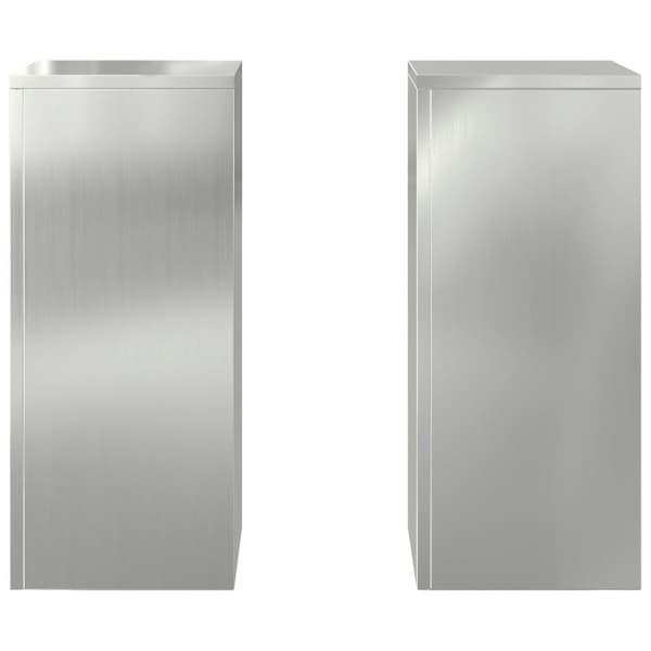 vidaXL utendørs planteholdere søyle 2 stk 24x24x55 cm galvanisert stål
