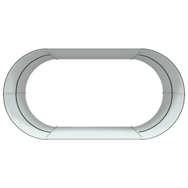 vidaXL Havehævet bed Grøn Galvaniseret stål 160 x 80 x 81 cm Holdbar