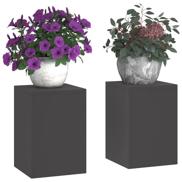 vidaXL Växtstativ Set med 2 Svart Kallvalsat stål 24 x 24 x 35 cm