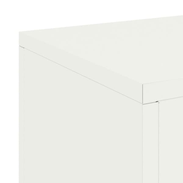 vidaXL Ulkokasvien Jalustat Pilarit 2 kpl Valkoinen 24x24x75 cm Teräs