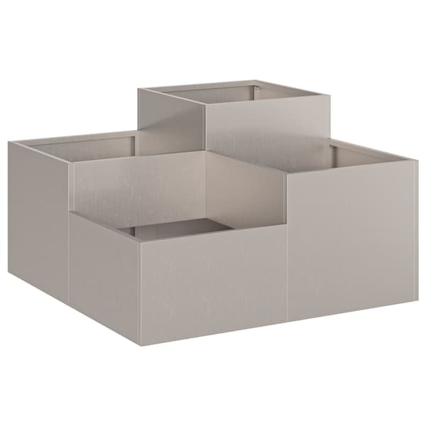 vidaXL Haveplantekasse Rusten Vejrbestandigt stål 100 x 100 x 48 cm