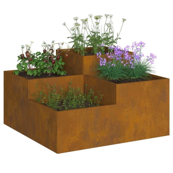 vidaXL Hagekasse 100x100x48 cm Værbestandig Stål