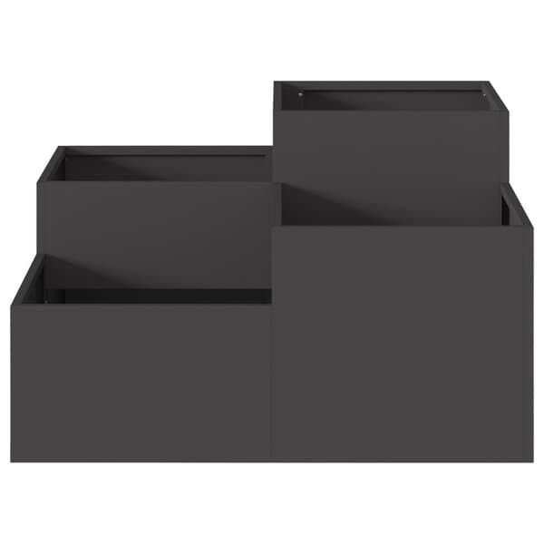 vidaXL Haveplantekasse Sort Koldvalset stål 100 x 100 x 48 cm