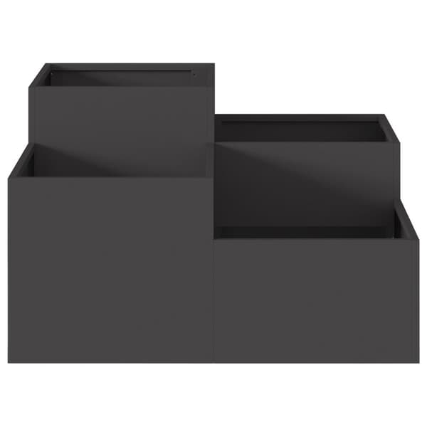 vidaXL Haveplantekasse Sort Koldvalset stål 100 x 100 x 48 cm