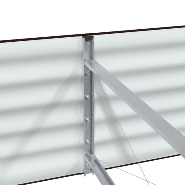 vidaXL Havelyft Brun Galvaniseret stål 400 x 80 x 44 cm Holdbar