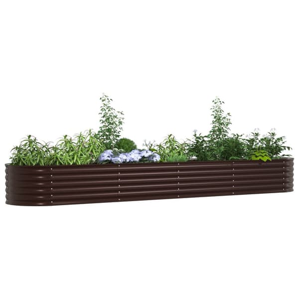 vidaXL Havelyft Brun Galvaniseret stål 400 x 80 x 44 cm Holdbar