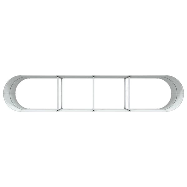 vidaXL Hagehevet Bed Grønn 400x80x81 cm Galvanisert Stål