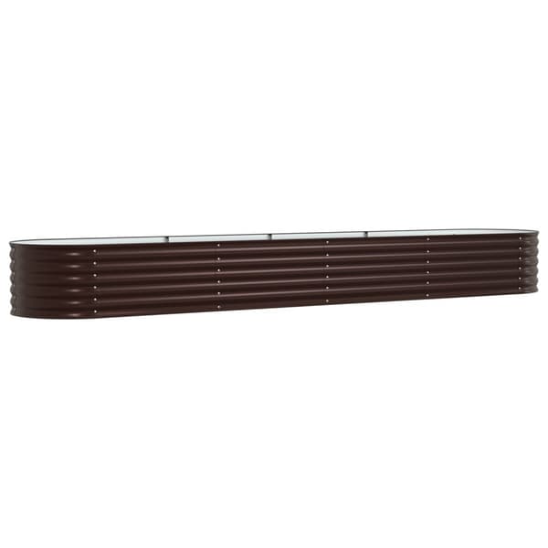 vidaXL Høybed Brun 400x80x44 cm Galvanisert Stål