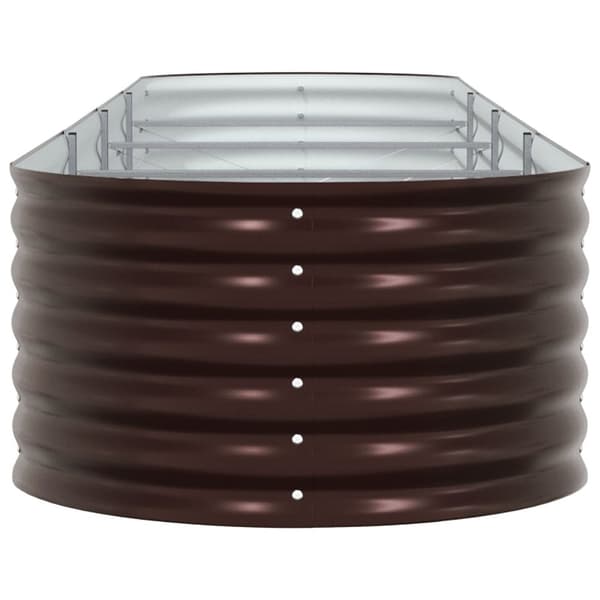 vidaXL Høybed Brun 400x80x44 cm Galvanisert Stål