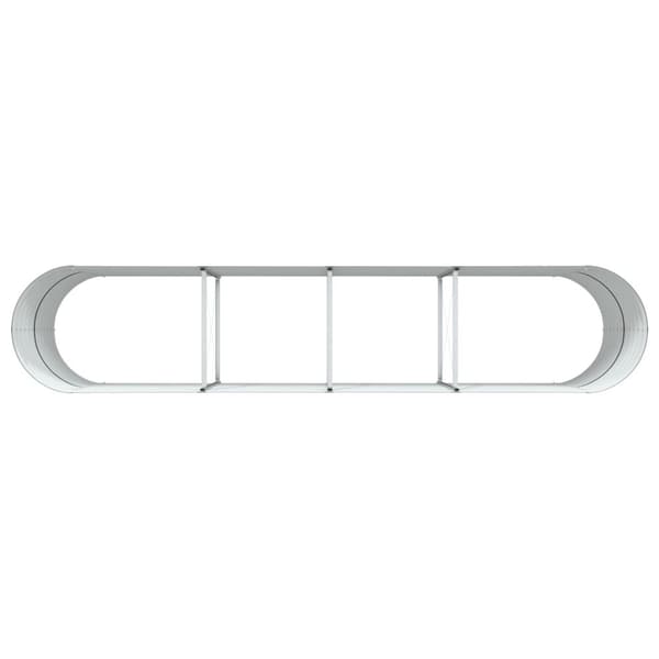 vidaXL Puutarhakilpailu Ruskea 400x80x81 cm Galvanoitu Teräs
