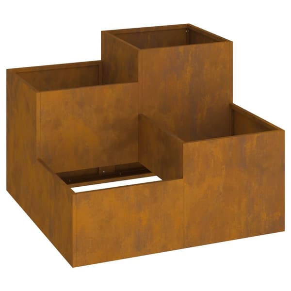 vidaXL Hagekasse 80x80x60 cm Værbestandig Stål