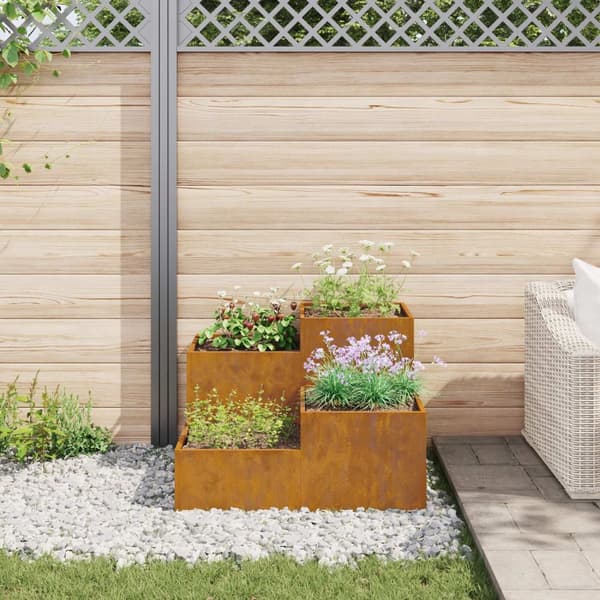 vidaXL Hagekasse 80x80x60 cm Værbestandig Stål
