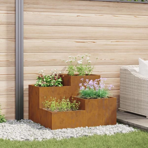 vidaXL Hagekasse 80x80x60 cm Værbestandig Stål