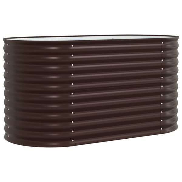 vidaXL Trädgårdsupphöjd bädd Brun Galvaniserat stål 160 x 80 x 81 cm