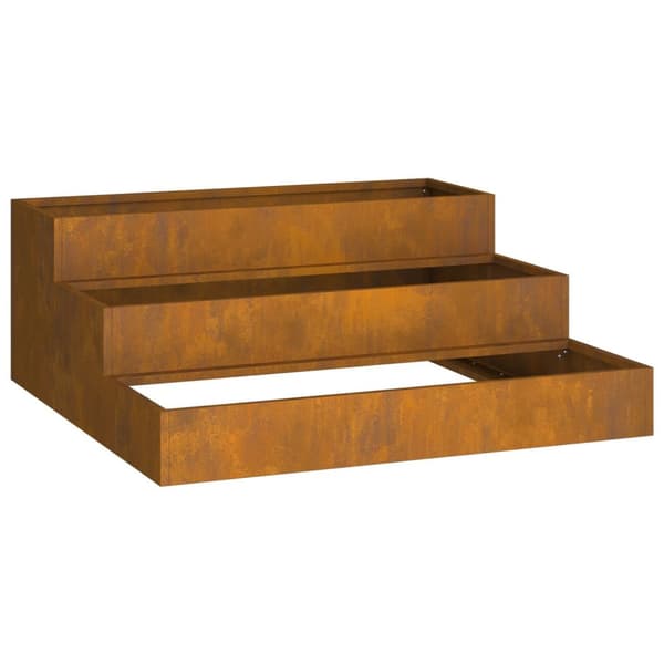 vidaXL Have plantekasse Rusty Vejrbestandigt stål 90 x 90 x 35 cm