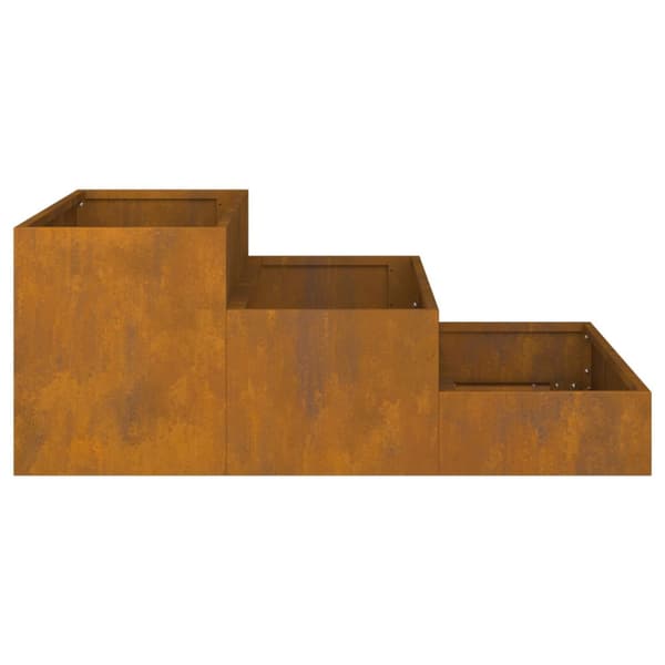 vidaXL Have plantekasse Rusty Vejrbestandigt stål 90 x 90 x 35 cm