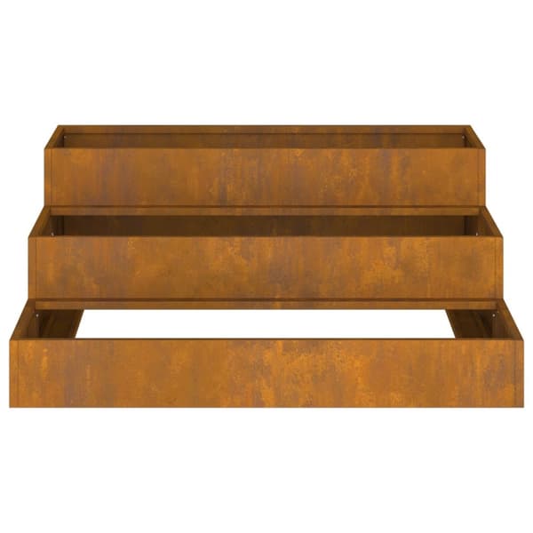 vidaXL Have plantekasse Rusty Vejrbestandigt stål 90 x 90 x 35 cm